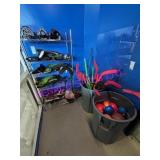 LOT, ASST. BASKETBALLS, HOCKEY STICKS, EQPT, ETC.