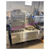 1X, 56"X39.5" ALLSTEEL DOUBLE WOK W/ 2DR STEAM CAB