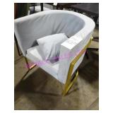 10X, GOLD METAL FRAME FABRIC TUB CHAIR W/ CUSHION