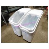 2X, RUBBERMAID PORTA INGREDIENT BIN W/ LID/SCOOP
