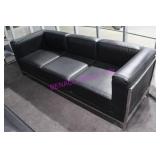 2X, 78" METAL FRAME BLACK VINAL 3 SEATER NOTE!