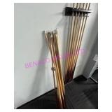 LOT, 20 PC ASST WOOD POOL CUES