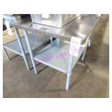 1X, 36"X30" S/S TABLE W/ UNDERSHELF