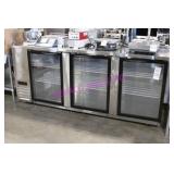 1X, ATOSA BACK BAR COOLER 89"X27" 3 GLASS DR NOTE!