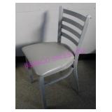 10X, METAL CHAIRS W/ASSORTED COLOUR SEATS NOTE!