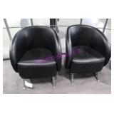 2X, BLACK VINYL TUB CHAIRS NOTE