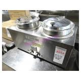 1X, GRANDE CHEF DFS7 S/S T/T 2 WELL SOUP WARMER