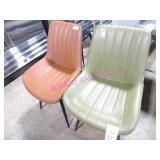 14X, ASST VINYL COLOR WOOD FRAME DINING CHAIR NOTE