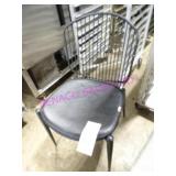 13X, METAL FRAME W/ BLACK VINYL SEAT DINING CHAIR