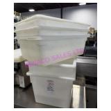 LOT, 5 PCS ASST. 18"X26" FOOD BINS W/ LIDS