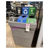 1X, 24" X 43"T WASTE/RECYLE/COMPOST STATION