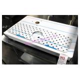 1X, NEW! GLASS RINSER DRIP TRAY 31.5"X19.75" S/S