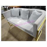 2X, 52.5"L FABRIC COVERED 2 SEATER COUCH NOTE
