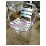 10X, ALUM SLATTED OUTDOOR PATIO CHAIRS