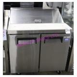 1X, iBEECOOL COLD PREP TABLE 36"X30" 2 DR. S/S