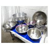 LOT, 12PCS ASST SIZE MIX BOWL, COLLANDER, SIEVE
