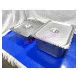 LOT, 13PCS 1/2 SIZE S/S & PLASTIC INSERTS W/ 2 LID