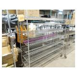1X, 72"X24"X80.5"T 7 SHELF CHROME PORTA WIRE RACK