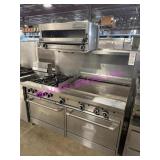 1X, GARLAND 4 BURNER 36" GRIDDLE DBL OVEN