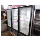 1X, 85"X79.5"T HUSSMANN 3 GLASS DR FREEZER  NOTES