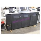 1X, TRUE BACK BAR COOLER 72"X24.5" TBB-24-72