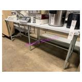 1X, NEW 96" X 24" S/S TABLE