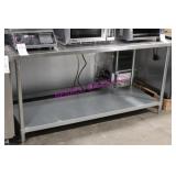 1X, 72"X30" S/S TABLE W/ UNDERSHELF