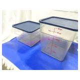 LOT, 5PC ASST SIZE INGREDIENT MEASURE BINS W/ LIDS