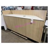 1X, 85" X 23" CURVED BACK GARBAGE STATION