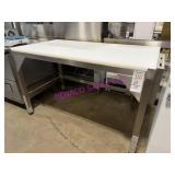 1X, 61" X 31" S/S CUTTING TABLE W/ KNIFE HOLDER