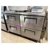1X, TRUE TUC-48F 48" 4 DRAWER U/C FREEZER