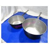 LOT, 4PC ASST SIZE STOCK POTS  NOTES!