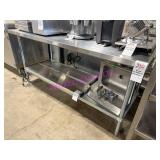 1X, 72" X 30" S/S TABLE W/ UNDERSHELF