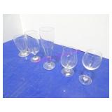LOT, 54 PCS ASST STYLE BEER & WINE GLASSES NOTES