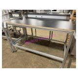 1X, 59"X30"X40"H WOOD TOP PORTA TABLE, ALUM FRAME