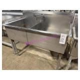 1x, 48"X28" 2 WELL S/S SINK *NO TAPS*