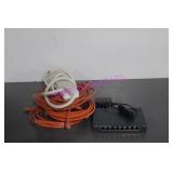TP-LINK SWITCH, 8 PORT POWER OUTLET, CAT 6 CABLE