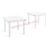 1X, GLOBAL B3233511 18.5" SQUARE RESIN SIDE TABLE