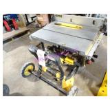 1X, DEWALT DWE74911 10" TABLE SAW W/ PORTA STAND