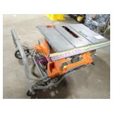1X, RIDGID R4513 JOBSITE 10" PORTA TABLE SAW