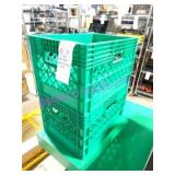 LOT, 12PC 19"X13" LARGE SIZE STACKING MILK CRATE