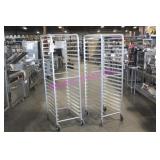 LOT, 2 PC. 20 SLOT ALUMINUM TRAY RACKS
