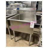 1X, 26" X 28" ONE WELL SINK - NO TAP