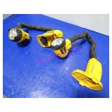 LOT, 2PC DEWALT ADJ. RECHARGING LIGHT NOTE