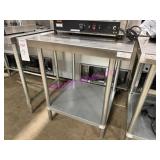 1X, 36" X 30" S/S TABLE W/ UNDERSHELF