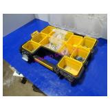 1X, DEWALT 10 SLOT PARTS BIN W/ ASST CONTENTS NOTE