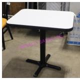 8X, 29.5"X24" WOOD TOP TABLES W/ METAL BASE