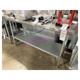 1X, 60" X 24" S/S TABLE W/ UNDERSHELF