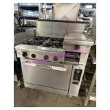1X, IMPERIAL 4 BURNER 12" GRIDDLE W/ OVEN