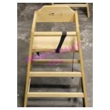 2X, Wooden Baby High Chairs with safety Strap